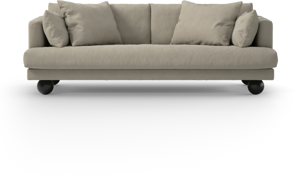 Harper - 3-sits soffa, hel dyna - Beige