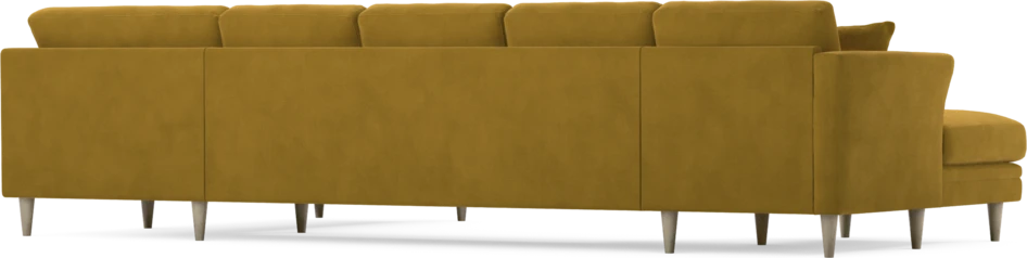 Eden - 3-sits soffa med schäslong vänster och divan höger - Gul