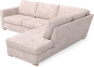 Friday - 2,5-sits soffa med divan höger - Rosa