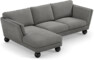 Madison Lux - 2-sits soffa med schäslong vänster - Grå