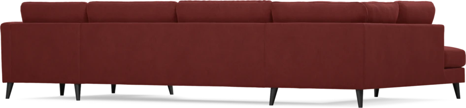 Bridge - 3-sits soffa med divan vänster och schäslong höger - Röd
