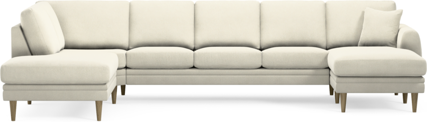 Eden - 3-sits soffa med divan vänster och schäslong höger - Vit