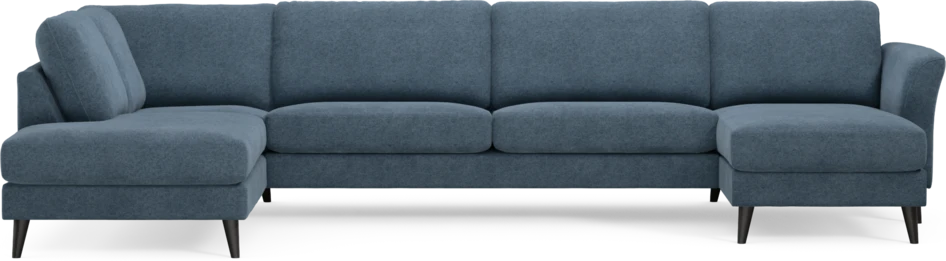Bridge - 3-sits soffa med divan vänster och schäslong höger - Blå