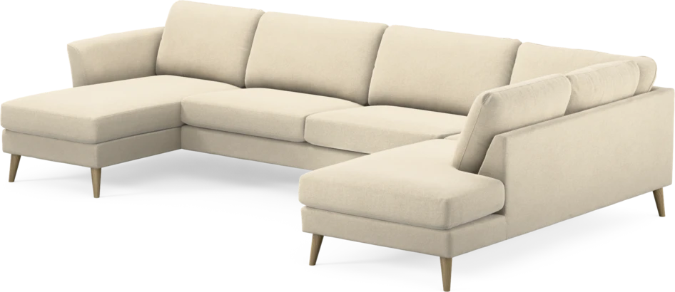 Bridge - 3-sits soffa med schäslong vänster och divan höger - Beige
