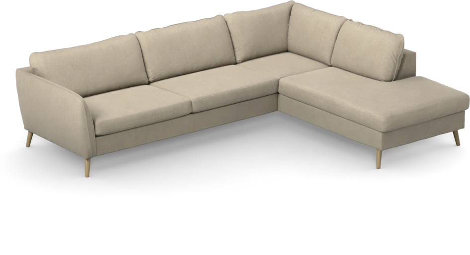 County - 2,5-sits soffa med divan höger - Beige