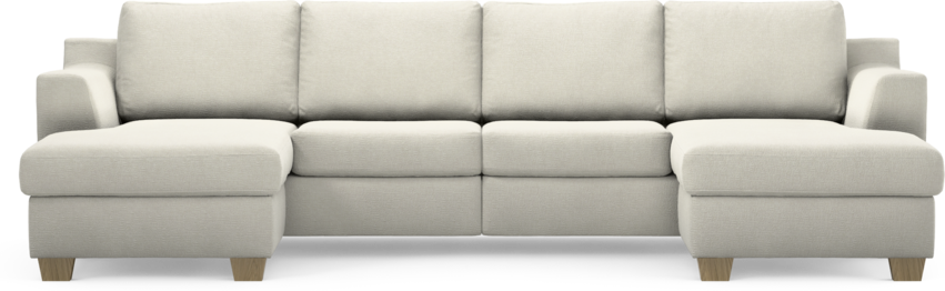 Friday - 2-sits soffa med två schäslonger - Vit