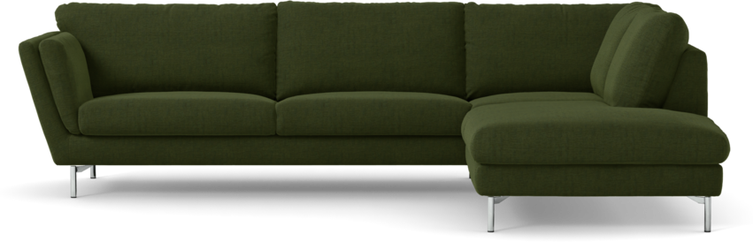 Madison Lux - 3-sits soffa med divan höger - Grön