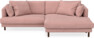 Harper - 4-sits med schäslong XL höger - Rosa