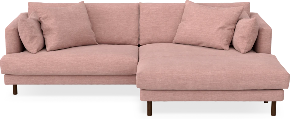 Harper - 4-sits med schäslong XL höger - Rosa