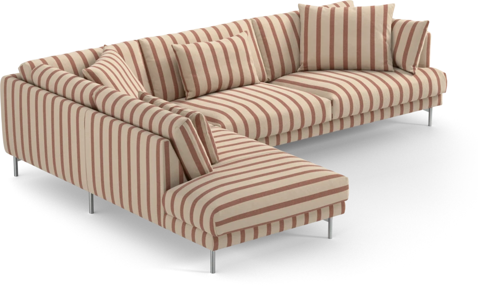 Harper - 3-sits soffa med divan vänster - Flerfärgad
