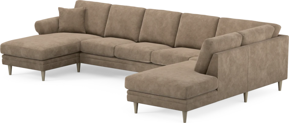 Eden - 3-sits soffa med schäslong vänster och divan höger - Beige