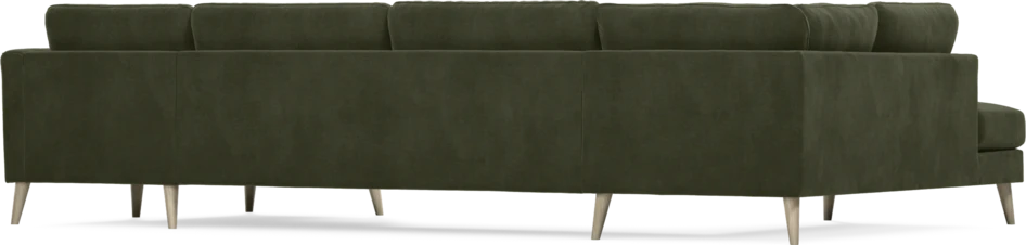 Bridge - 3-sits soffa med divan vänster och schäslong höger - Grön