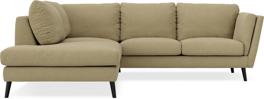 Madison - 2-sits soffa med divan vänster - Gul