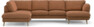 Madison Lux - 2-sits soffa med divan vänster och schäslong höger - Orange