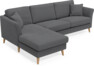Eden - 2,5-sits soffa med schäslong - Grå