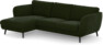 Madison Lux - 2-sits soffa med schäslong vänster - Grön