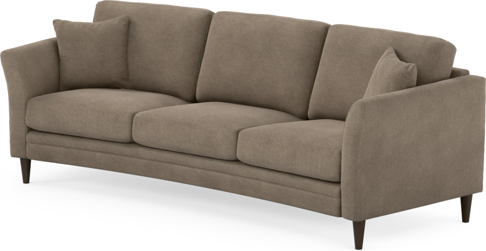 Eden - 3-sits soffa svängd - Brun