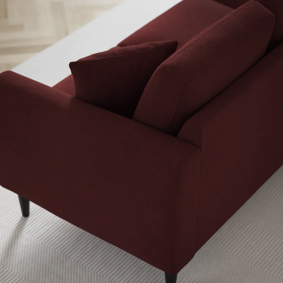 Eden - 2,5-sits soffa svängd - Röd