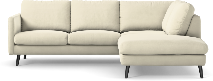 Madison Lux - 2-sits soffa med divan höger - Vit