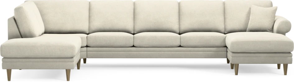 Eden - 3-sits soffa med divan vänster och schäslong höger - Vit