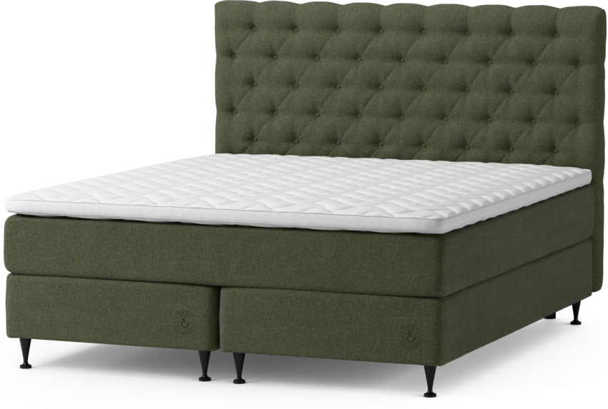 Särö Exclusive - Kontinentalsäng, dubbelsäng med bäddmadrass och Pikerad sänggavel