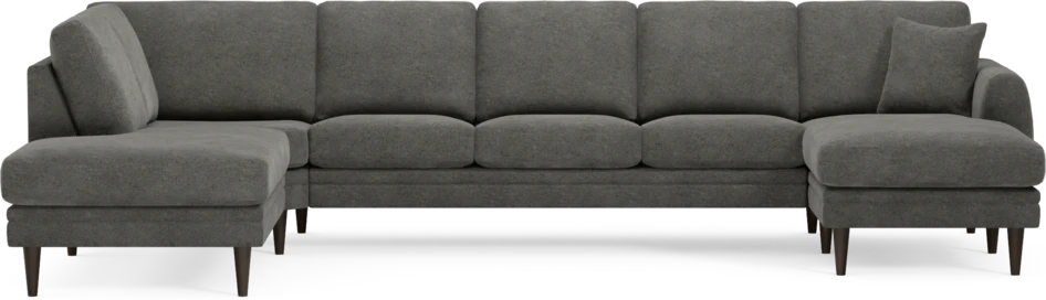 Eden - 3-sits soffa med divan vänster och schäslong höger - Grå