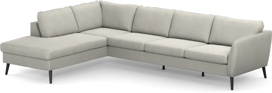 County - 3-sits soffa med divan vänster - Grå