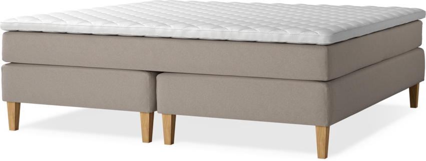 Delux Sense - Kontinentalsäng, dubbelsäng med bäddmadrass - Beige