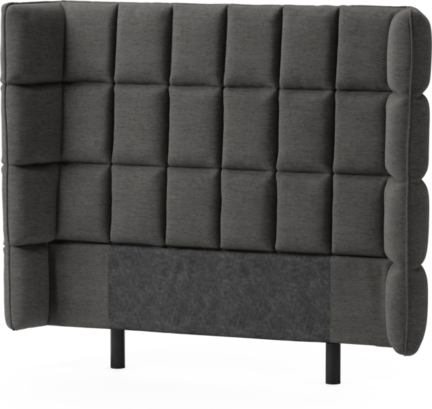 Delux Rutig - Sänggavel, 120-180 cm - Grå