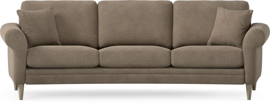 Eden - 3-sits soffa svängd - Brun