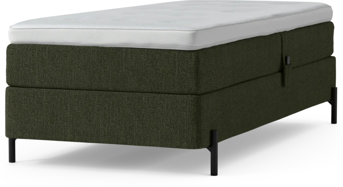 Delux Sense, Ställbar säng, enkelsäng med bäddmadrass och sängben