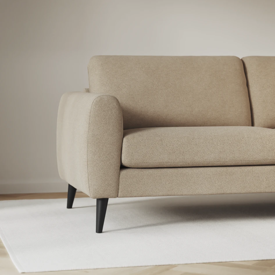 Bridge - 3-sits soffa med schäslong vänster och divan höger - Beige