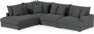 Rossi - 3-sits soffa med divan vänster - Grå