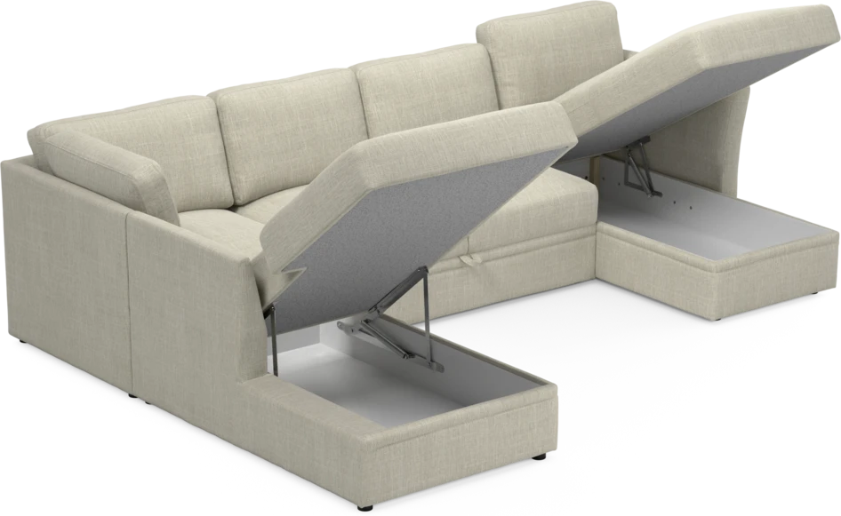 Öland - Bäddsoffa med divan vänster och schäslong höger - Beige