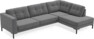 Rio - 3-sits soffa med divan höger - Grå