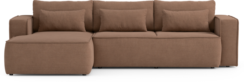 Ide - Bäddsoffa 3-sits med schäslong vänster - Orange