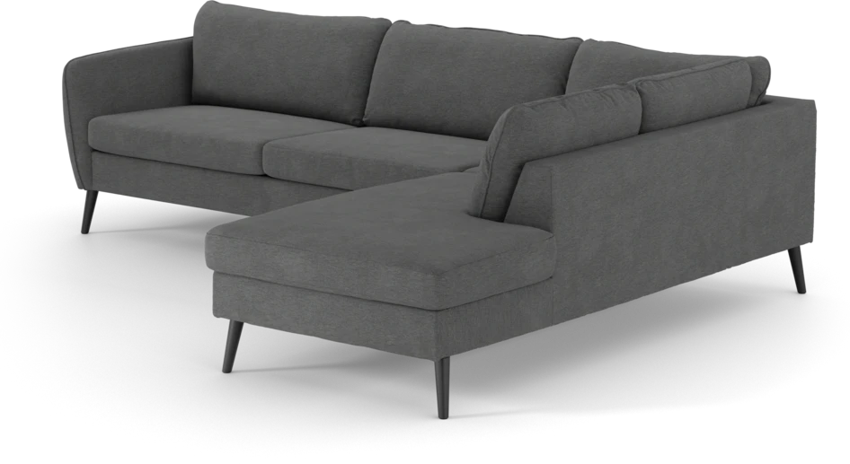 County - 2,5-sits soffa med divan höger - Grå