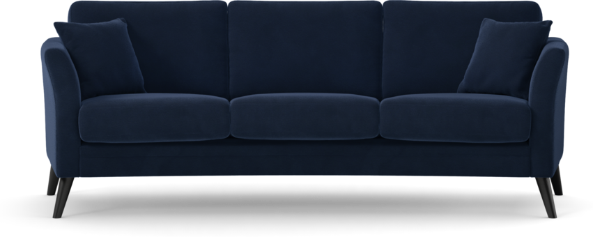Eden - 3-sits soffa svängd - Blå