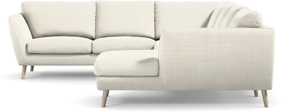 Madison Lux - Hörnsoffa med schäslong höger - Vit