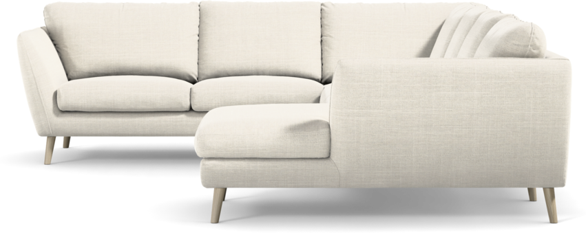 Madison Lux - Hörnsoffa med schäslong höger - Vit