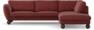 Madison Lux - 3-sits soffa med divan höger - Rosa