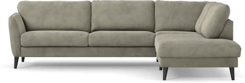 Bridge - 3-sits soffa med divan höger - Grå