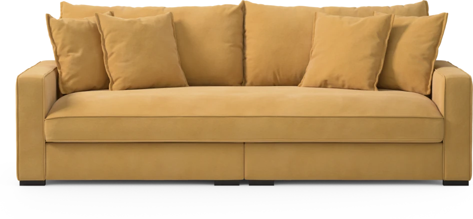 Rossi - 3-sits soffa, hel dyna - Gul
