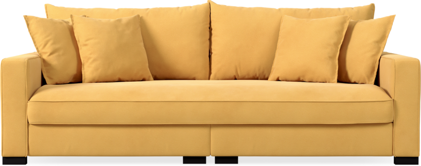 Rossi - 3-sits soffa, hel dyna - Gul