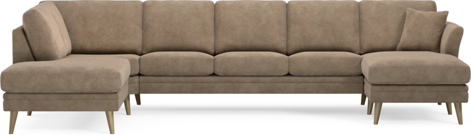 Eden - 3-sits soffa med divan vänster och schäslong höger - Beige