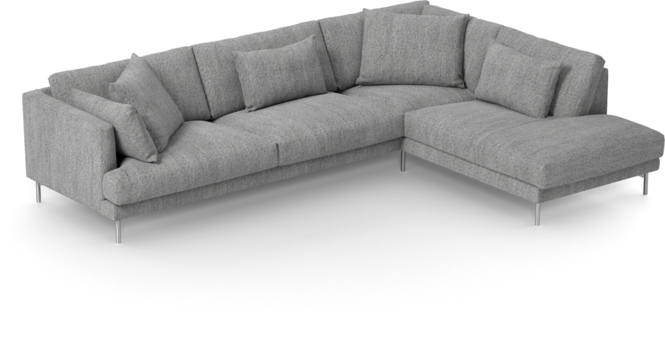 Harper - 3-sits soffa med divan höger - Grå