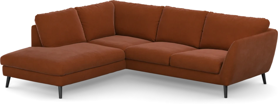 Madison Lux - 2-sits soffa med divan vänster - Röd