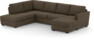 Friday - 3-sits soffa med divan vänster och schäslong höger - Brun