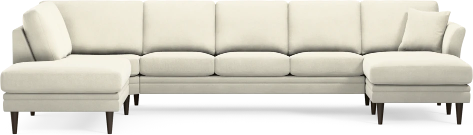 Eden - 3-sits soffa med divan vänster och schäslong höger - Vit