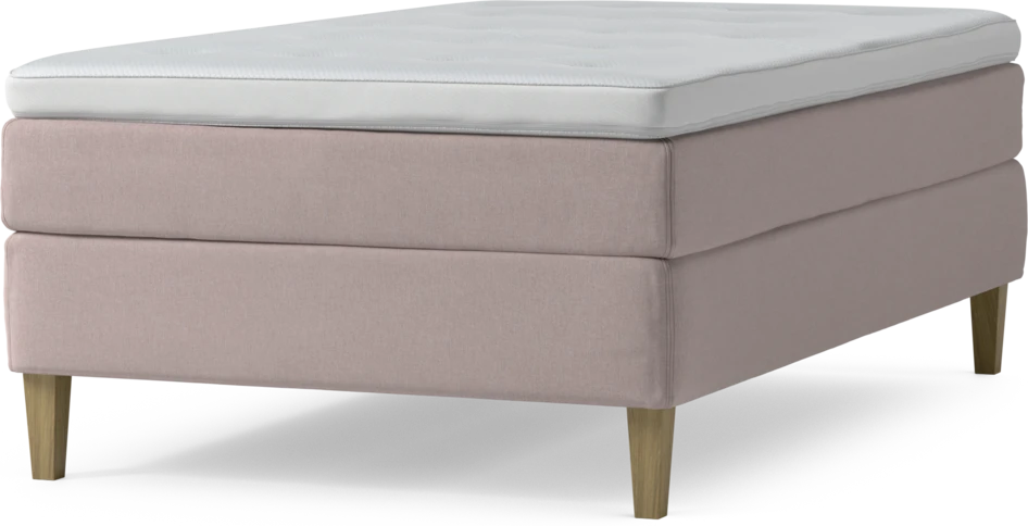 Delux Sense - Kontinentalsäng, enkelsäng 120 cm med bäddmadrass och sängben